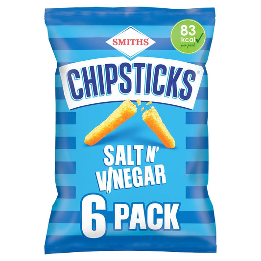 Smiths Salt & Vinegar Chipsticks Multipack 6 x 17g (102g)
