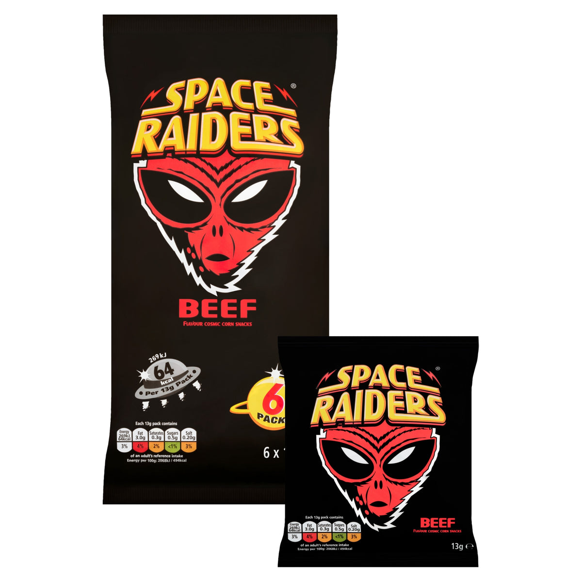 Space Raiders Beef Multipack 6 x 13g (78g)