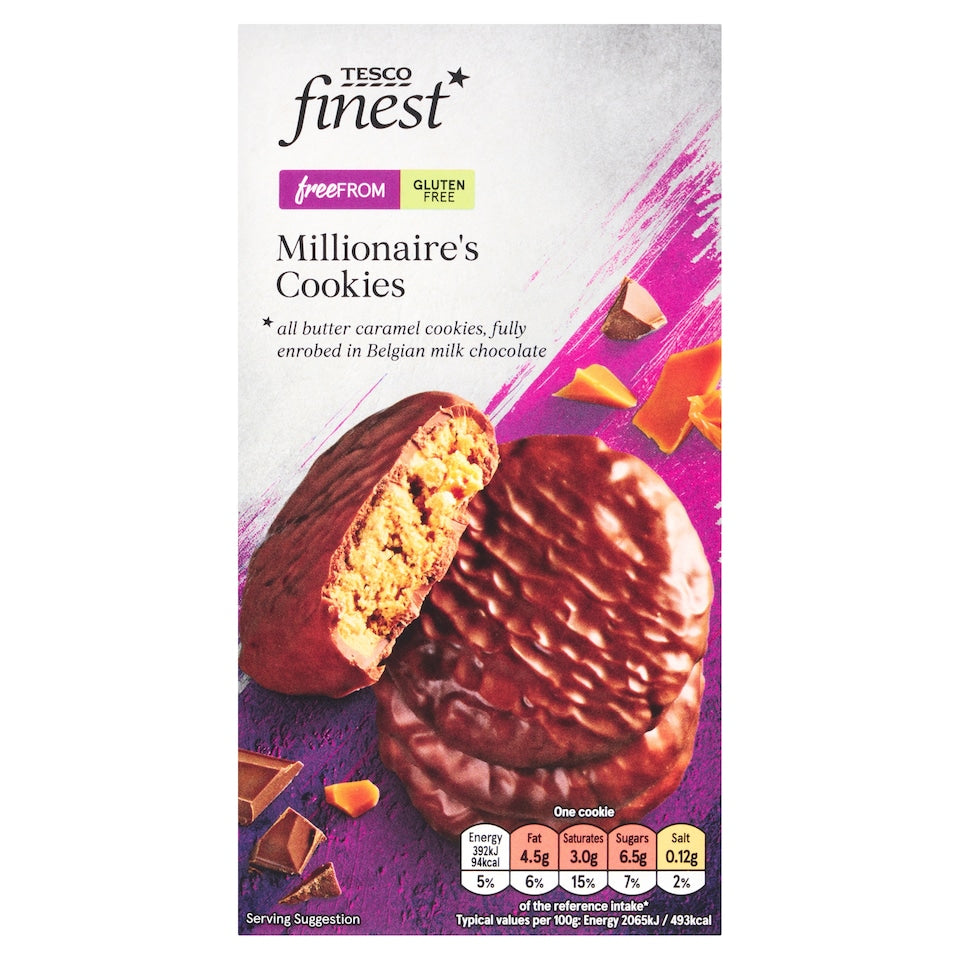 Tesco Finest Free From Millionaire’s Cookies 150g