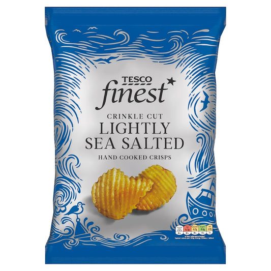 Tesco Finest Lightly Sea Salted Crinkle Cut Crisps 150g