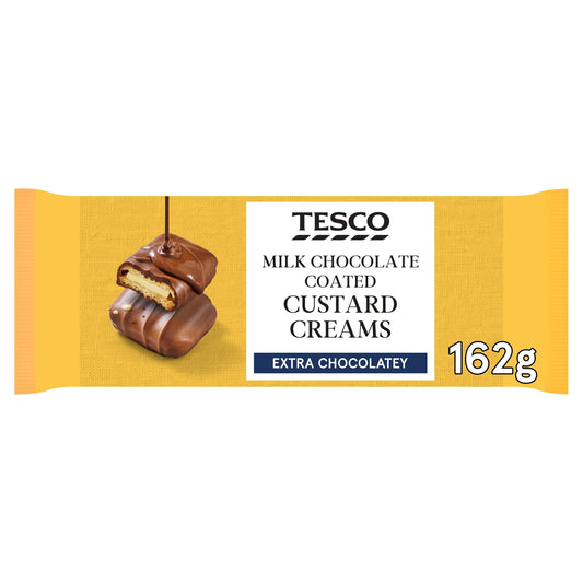 Tesco Milk Chocolate Coated Custard Creams 162g