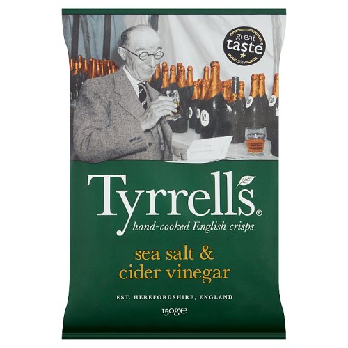 Tyrrells Sea Salt & Cider Vinegar Crisps (150g)