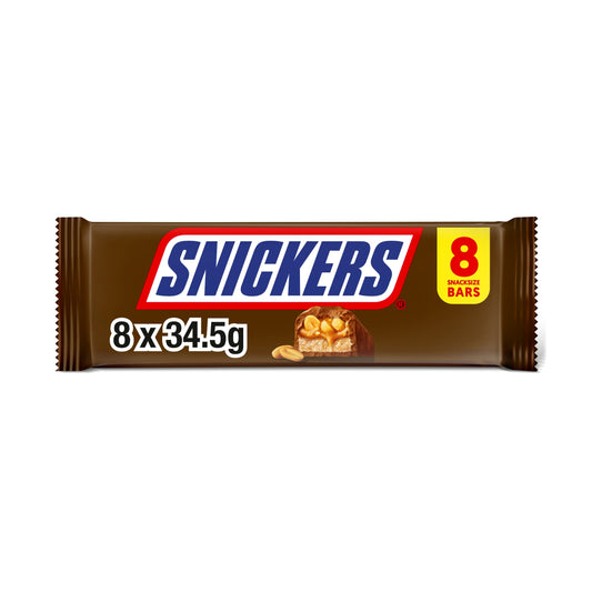 Snickers Peanut Milk Chocolate Bars Multipack 8 x 34.5g
