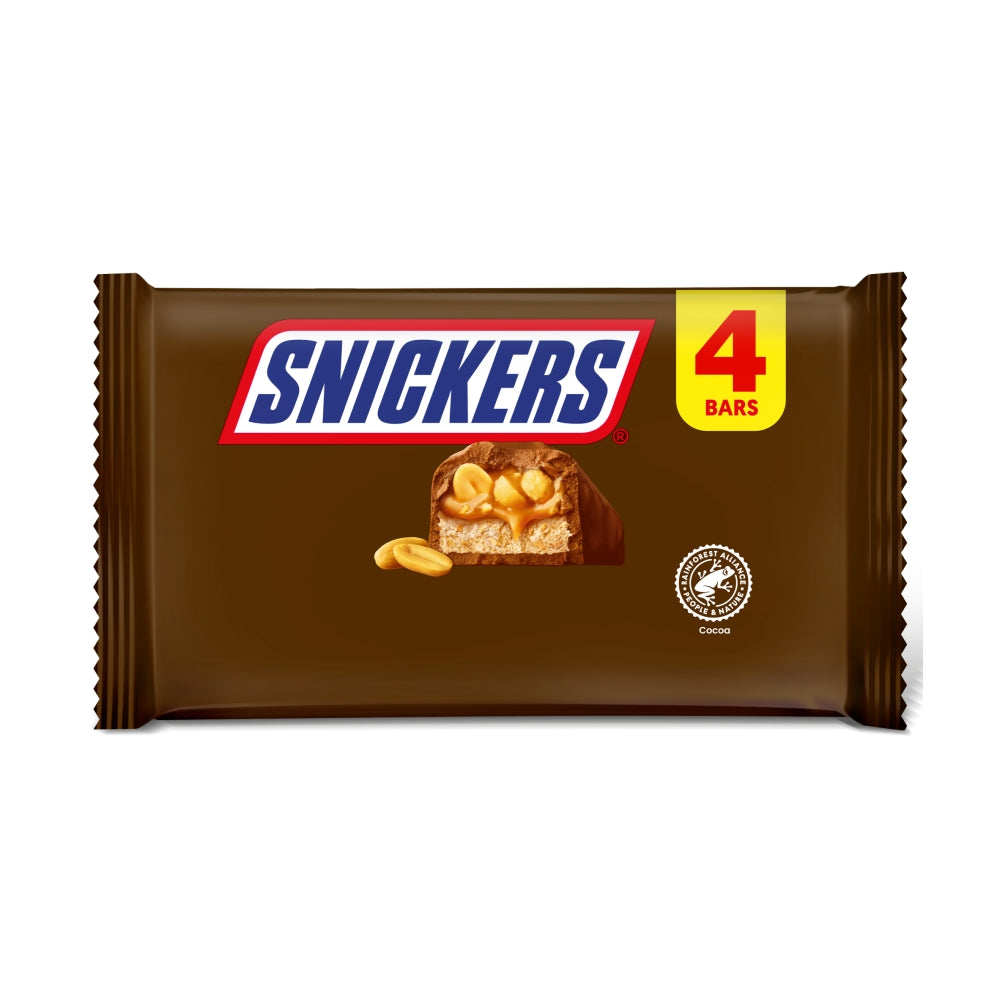 Snickers Peanut Milk Chocolate Bars Multipack 4 x 40g