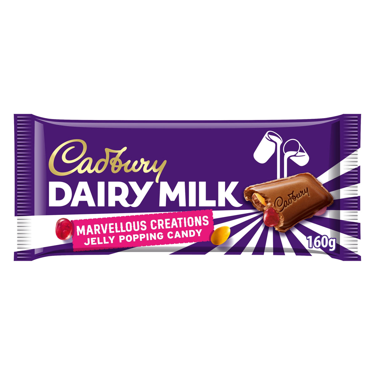 Cadbury Marvellous Creations Jelly Pop Candy Chocolate Bar 160g