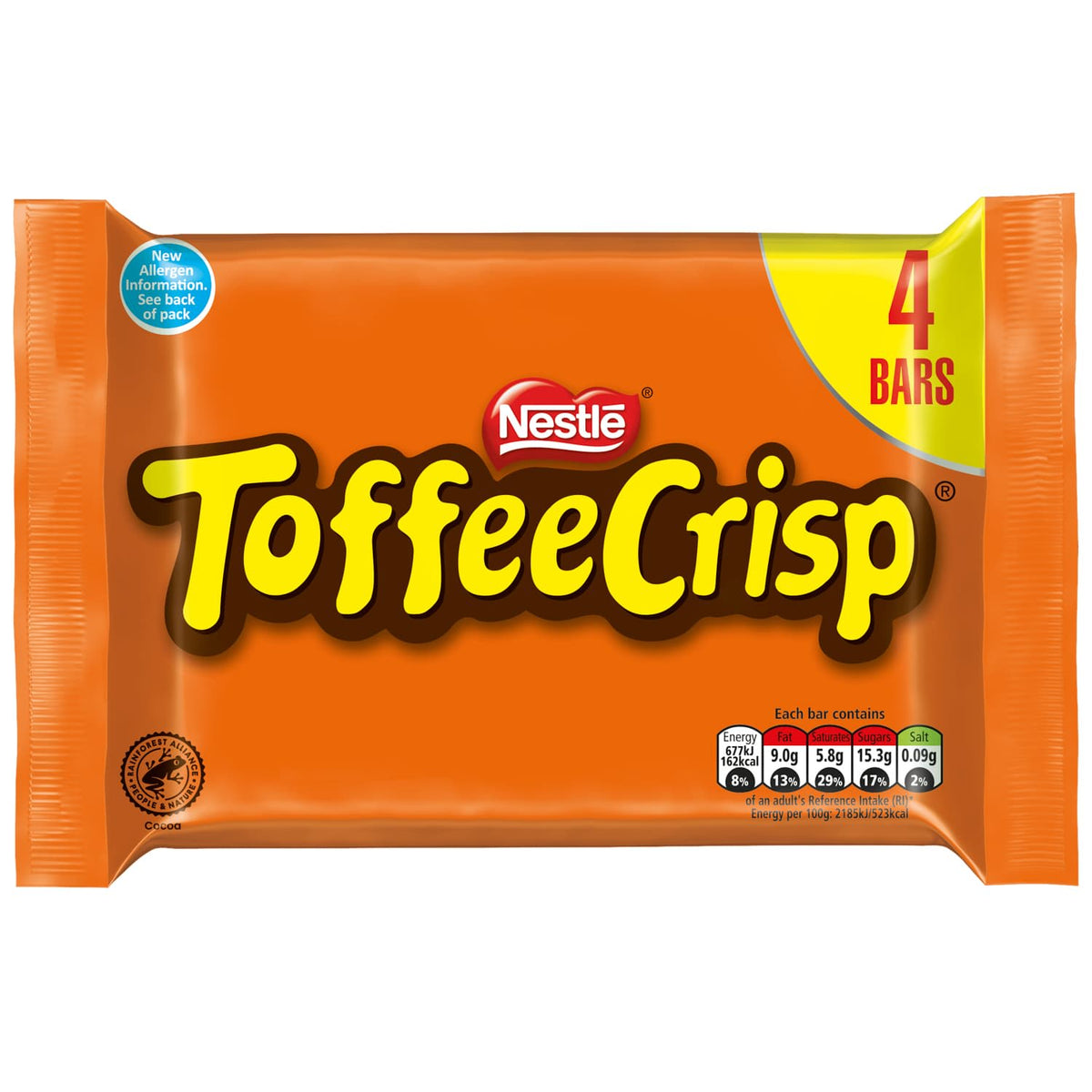 Toffee Crisp Biscuit Bar 4 Pack Multipack 152g