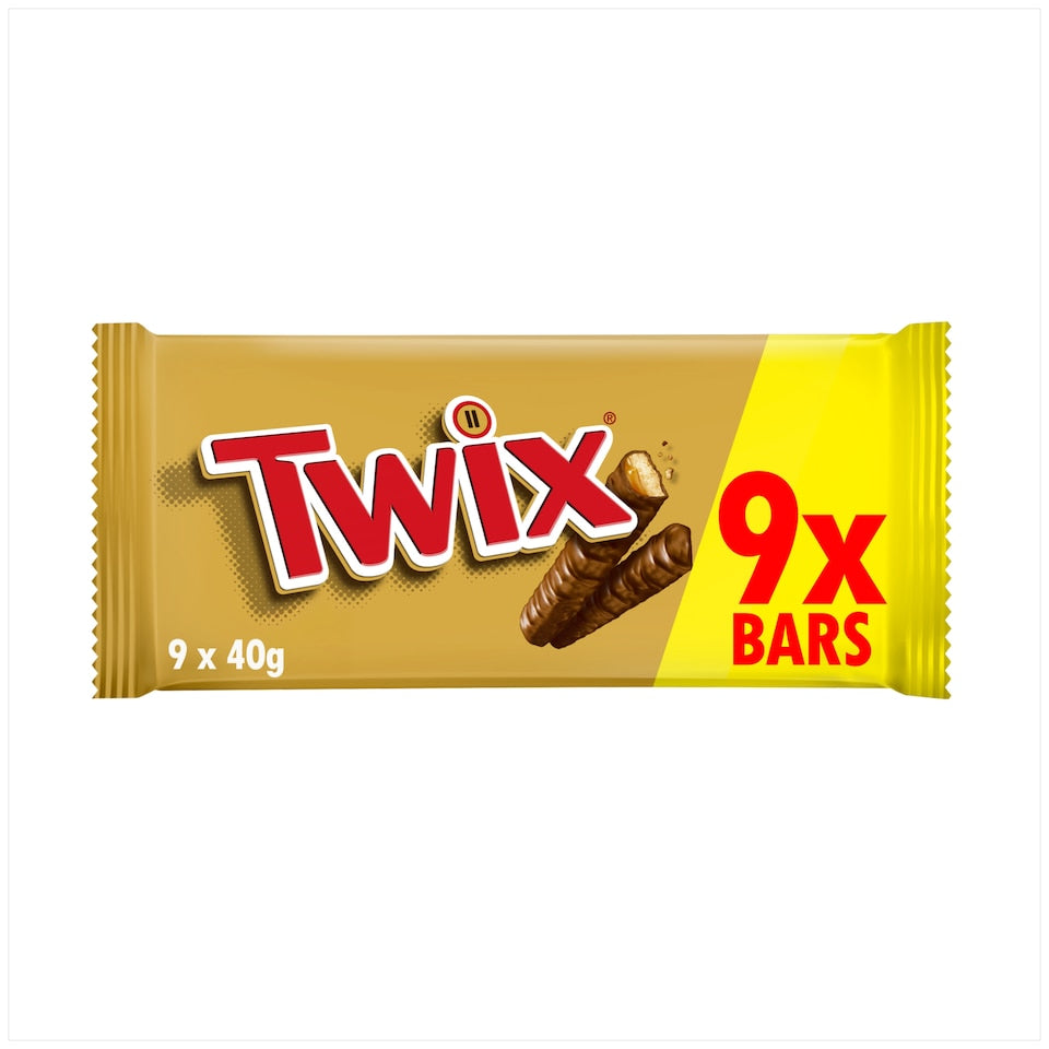 Twix Caramel Milk Chocolate Biscuit Bars 9 x 40g