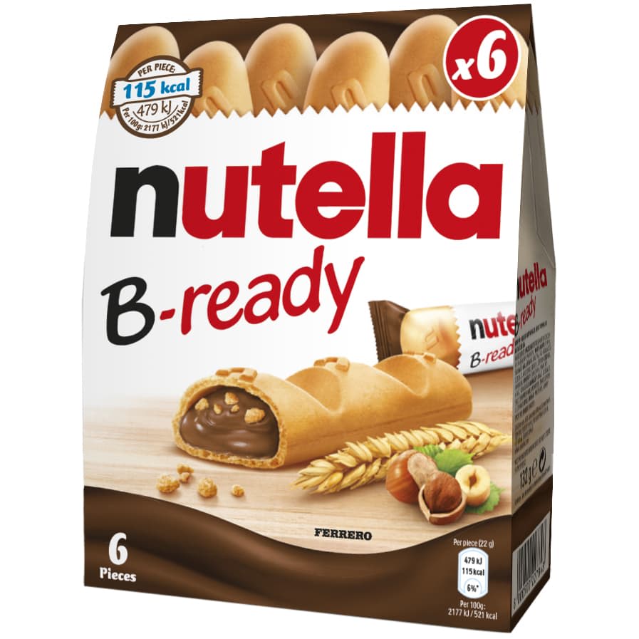 Nutella B-ready Bars Multipack 6 x 22g