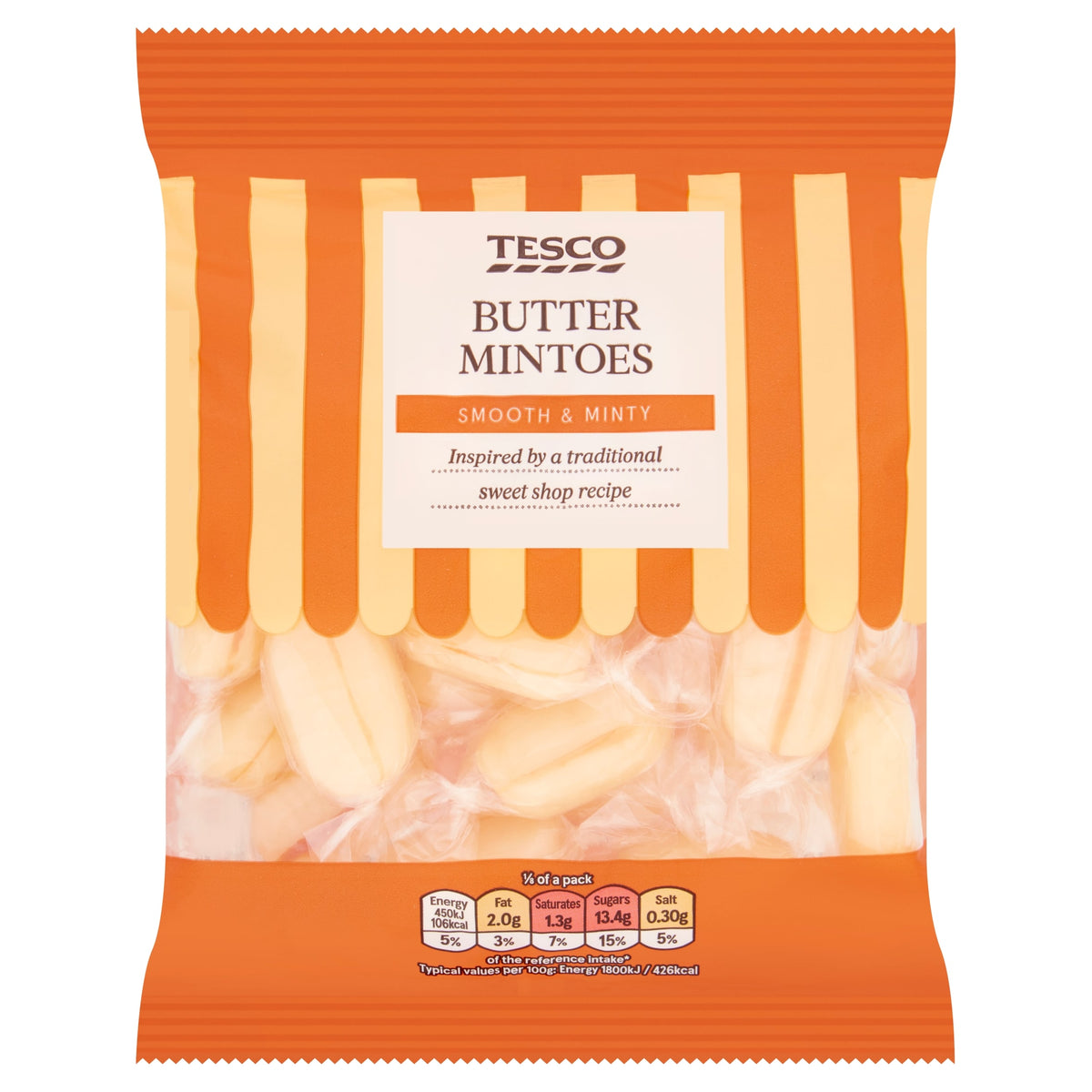 Tesco Butter Mintoes 200g product pack