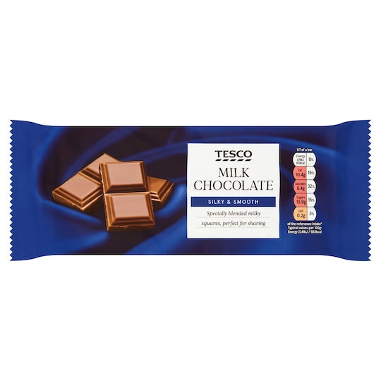 Tesco Milk Chocolate Bar 200g product pack