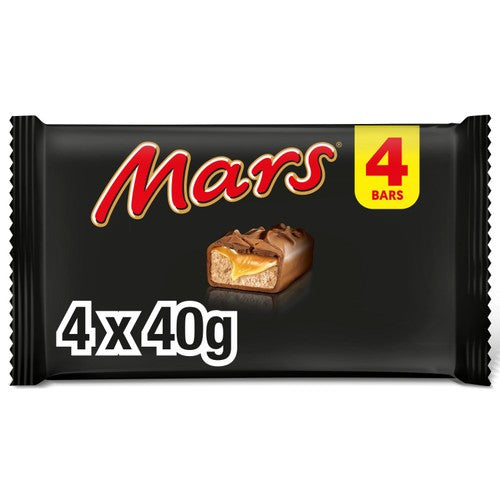 Mars Caramel Nougat & Milk Chocolate Bars Multipack 4 x 40g 160g