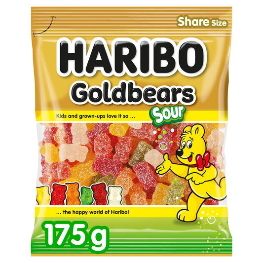 Haribo Sour Goldbears Sweets Share Bag 175g