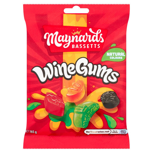 Maynards Bassetts Wine Gums Sweets Bag 165g