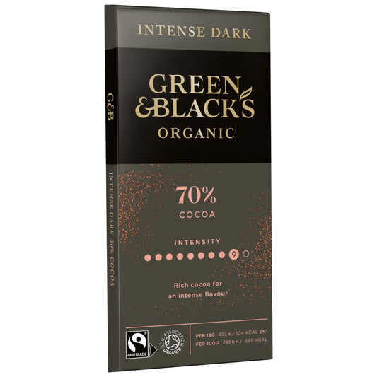 Green & Black's Organic 70% Dark Chocolate Bar 90g