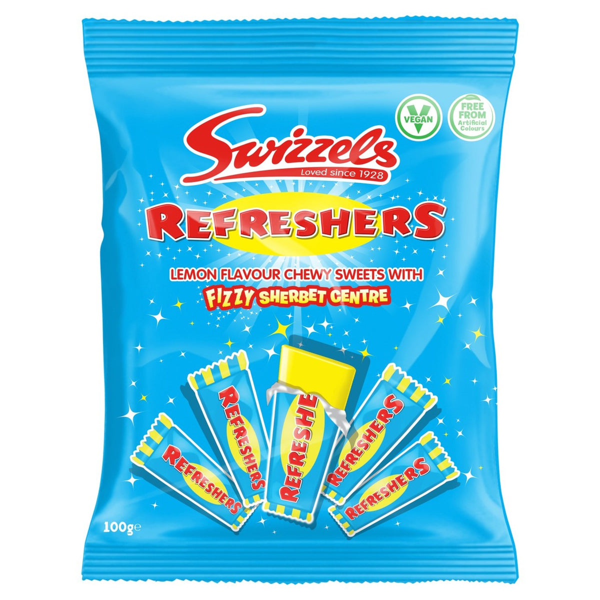 Swizzels Refreshers Lemon Chewy Sweets 100g