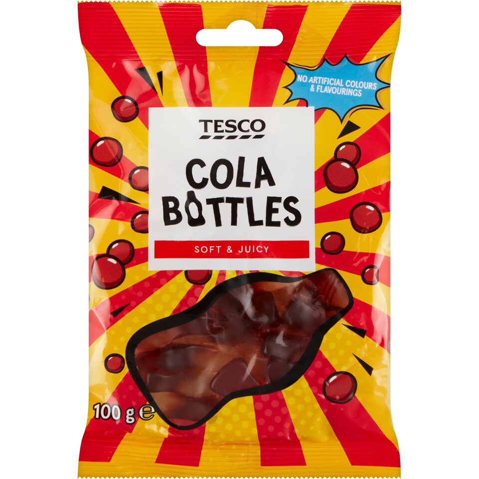 Tesco Cola Bottles Sweets 100g