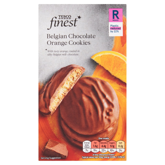 Tesco Finest Chocolate Orange Cookies 200g pack