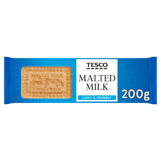 Tesco Malted Milk Biscuits 200g pack