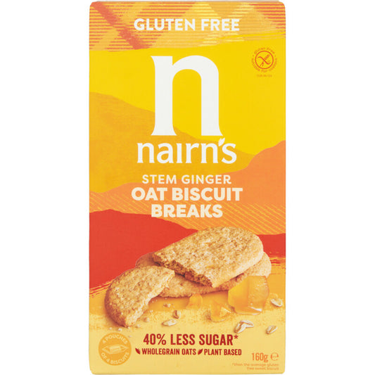 Nairn's Gluten Free Oats & Ginger Biscuit Breaks 160g
