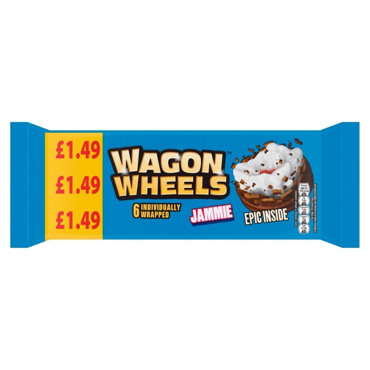 Burtons Jammie Wagon Wheels 6 Pack 190g