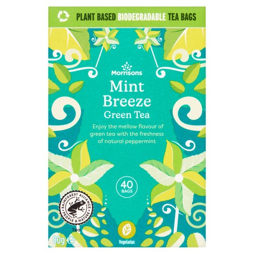 Morrisons Mint Breeze Green Tea 40 Bags (80g)