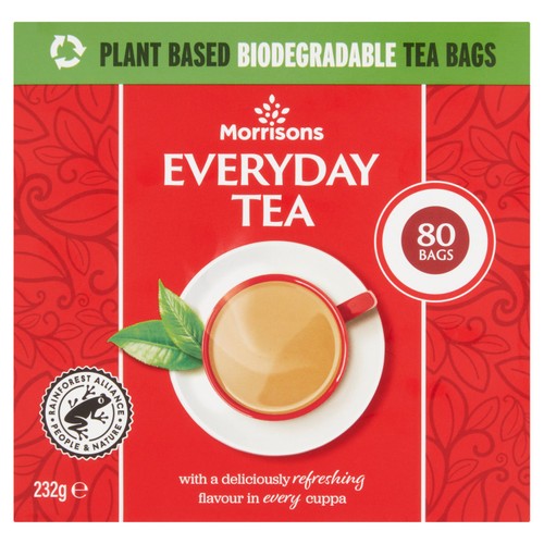 Morrisons Everyday Tea Bags 80 Pack (232g)