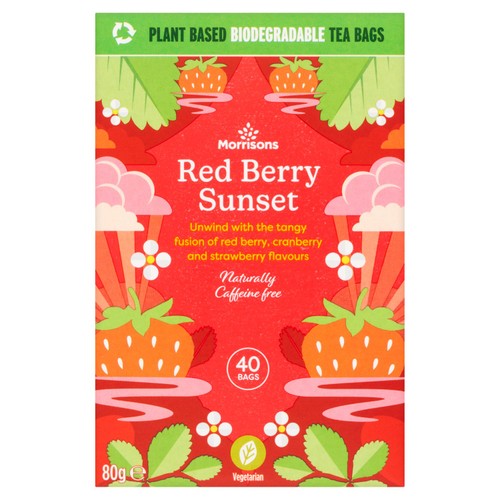Morrisons Red Berry Blush Tea 40 Per Pack (80g)