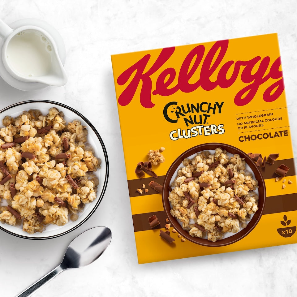 Kellogg's Crunchy Nut Chocolate Clusters Breakfast Cereal (400g)