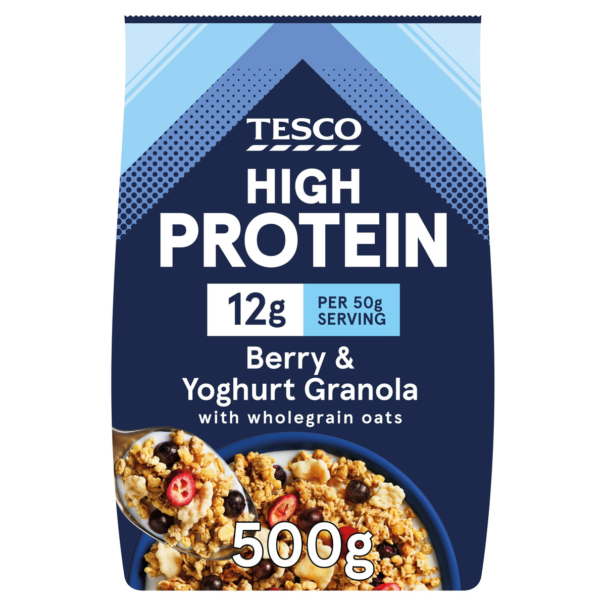 Tesco High Protein Berry & Yogurt Granola (500g)