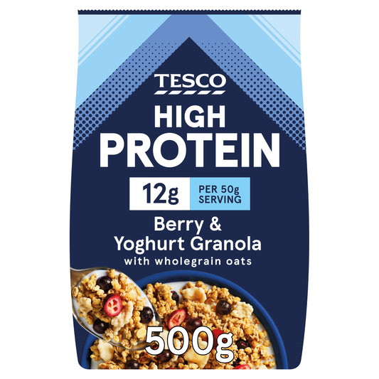 Tesco High Protein Berry & Yogurt Granola (500g)