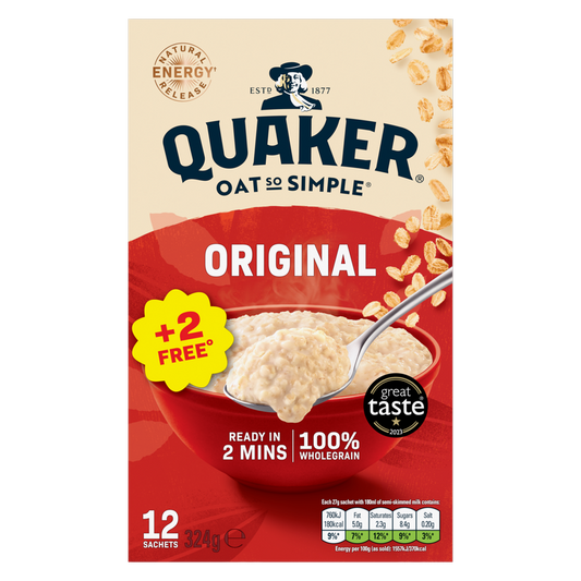 Quaker Oat So Simple Original Porridge Sachets 12 x 27g