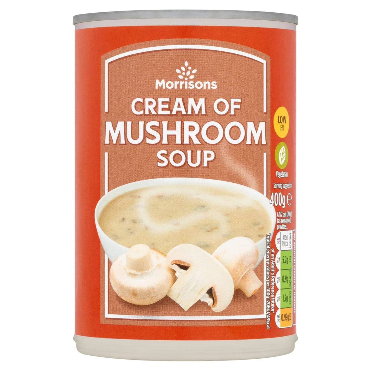 Morrisons Cream of Mushroom Soup (Bulk Buy Pack of 6) 2400g