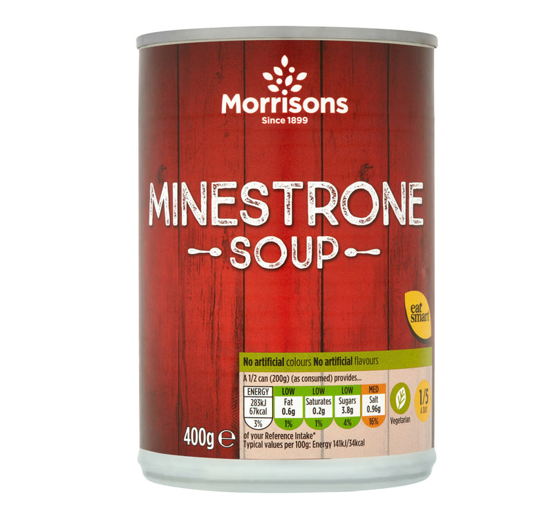 Morrisons Minestrone Soup (Bulk Buy Pack of 6) 2400g