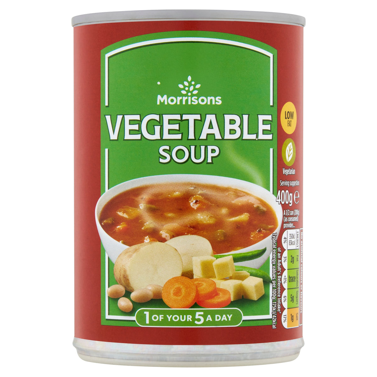 Morrisons Vegetable Soup (Bulk Buy Pack of 6) 2400g