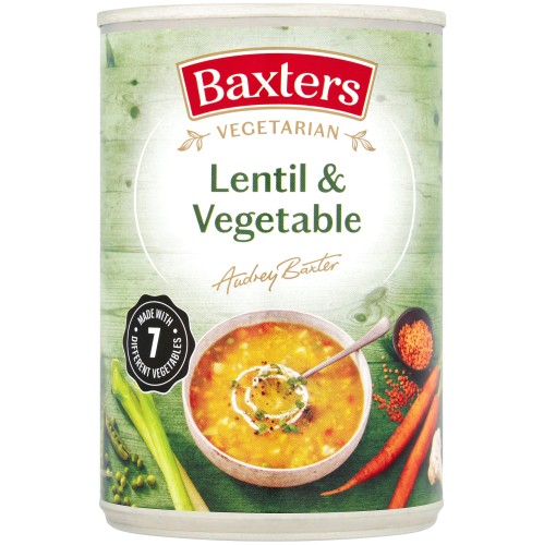 Baxters Vegetarian Lentil & Vegetable Soup 400g single can