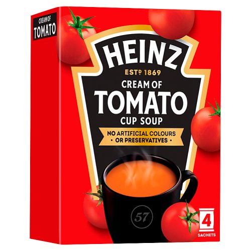 Heinz Tomato Cup Soup 4 Pack (Bulk Buy Pack of 6) 528g