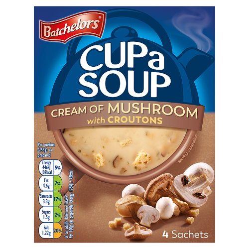 Batchelors Cup a Soup Cream of Mushroom Bulk Buy Pack of 6