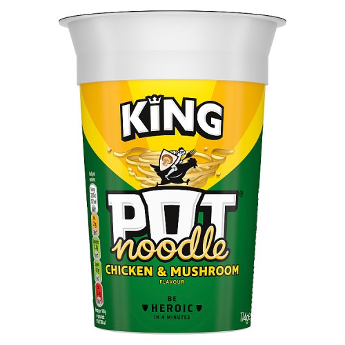 King Pot Noodle Chicken and Mushroom (Bulk Buy Pack of 6) 684g