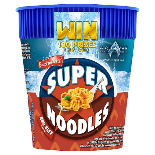 Batchelors Super Noodles BBQ Beef Flavour Pot (Bulk Buy Pack of 6) 450g