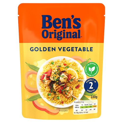 Ben's Original Express Golden Vegetable Rice (Bulk Buy Pack of 6) 1320g