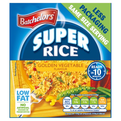 Batchelors Golden Super Rice (Bulk Buy Pack of 6) 540g