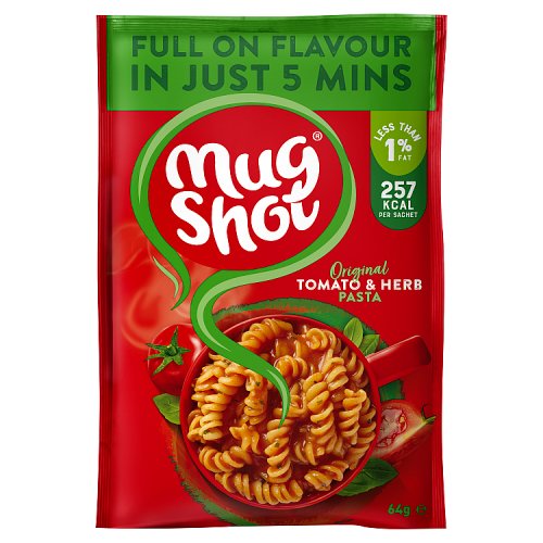 Mug Shot Pasta Snack Tomato and Herb (Bulk Buy Pack of 6) 384g