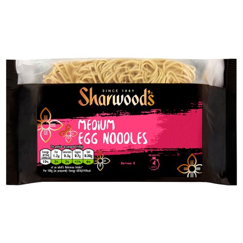 Sharwoods Medium Egg Noodles (Bulk Buy Pack of 6) 1356g