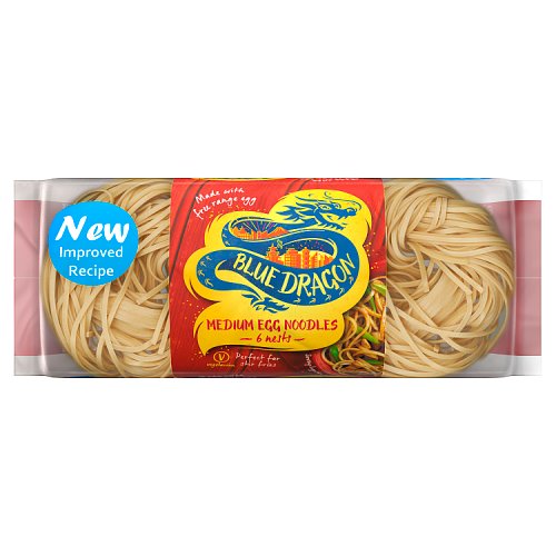Blue Dragon Medium Egg Noodles (Bulk Buy Pack of 6) 1500g