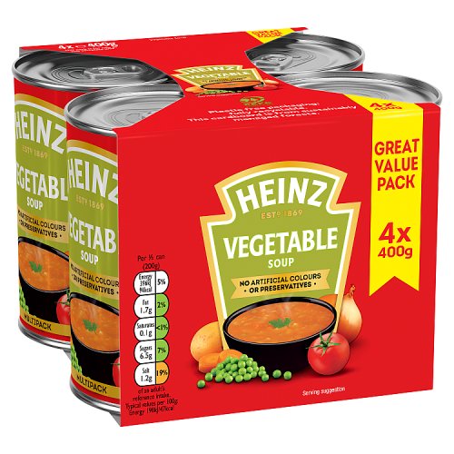 Heinz Vegetable Soup 4 Pack (Bulk Buy Pack of 6) 9600g