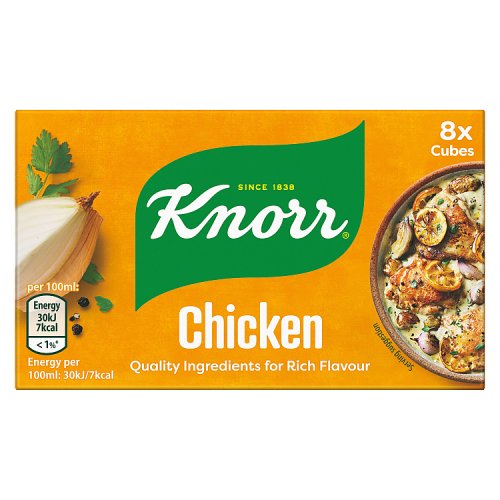 Knorr Chicken Stock Cubes 8 Pack (Bulk Buy Pack of 6) 480g