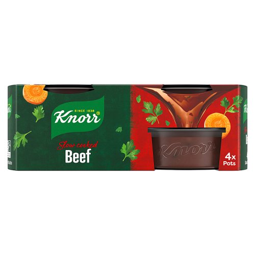Knorr Beef Stock Pots 4 Pack (Bulk Buy Pack of 6) 672g