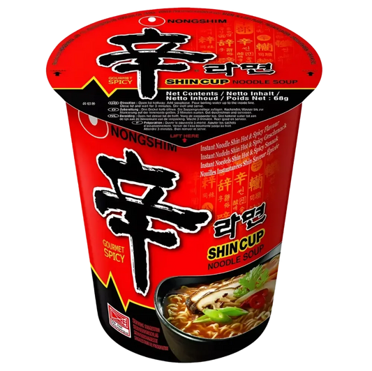 Nongshim Shin Cup Spicy Instant Noodle Soup 68g