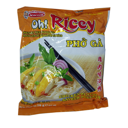 Acecook Oh! Ricey Chicken Flavour Instant Rice Noodles 70g