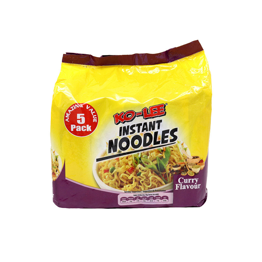 Ko-Lee Instant Noodles Curry Flavour 5 Pack 350g